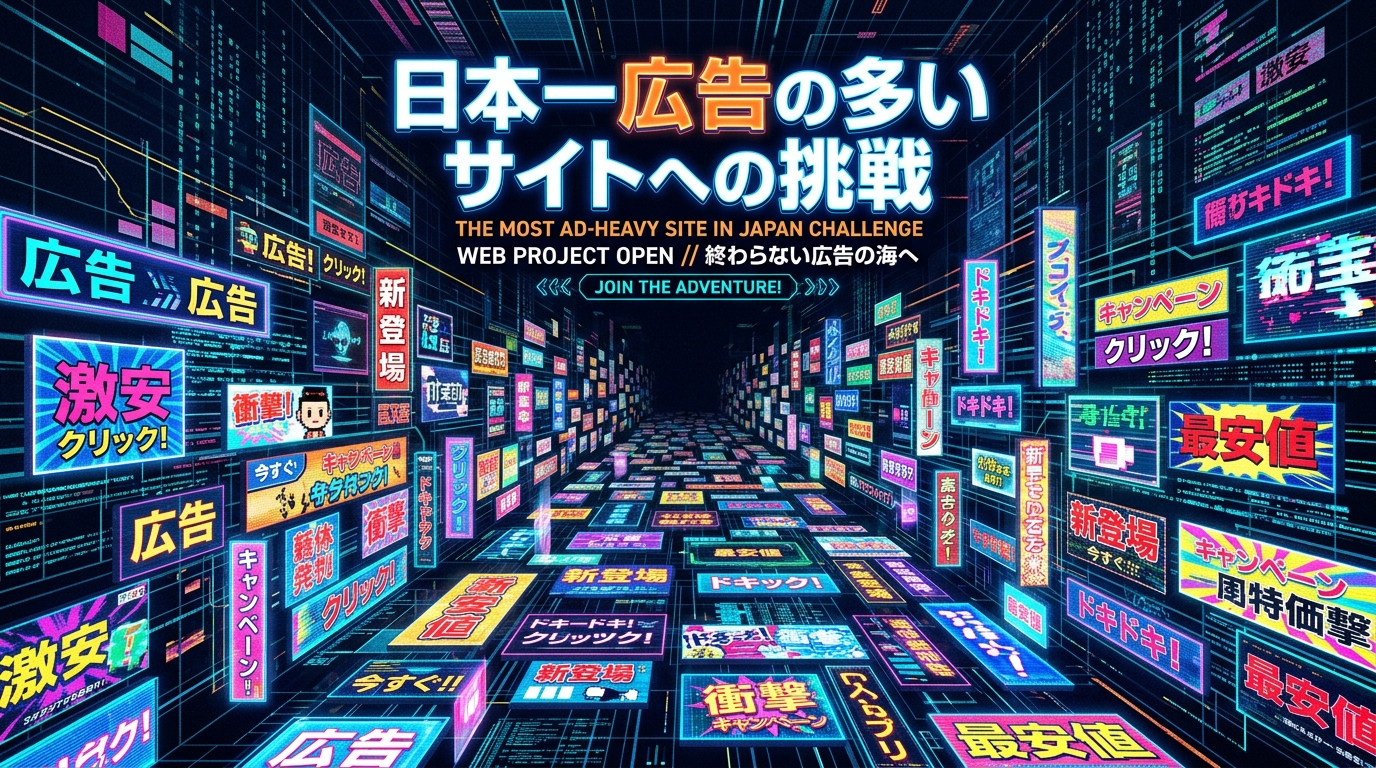 日本一広告の多いサイトへの挑戦 アイコンロゴ